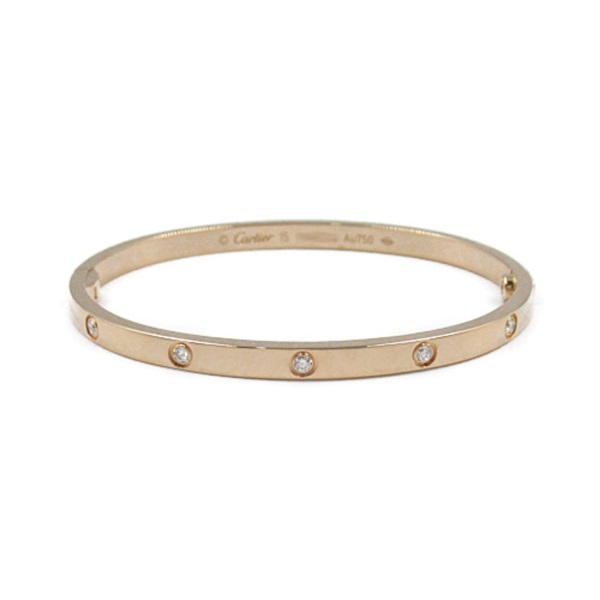 CARTIER Love Bracelet small 10P Diamond B6047917 18KPG Pink Rose Gold Used #15