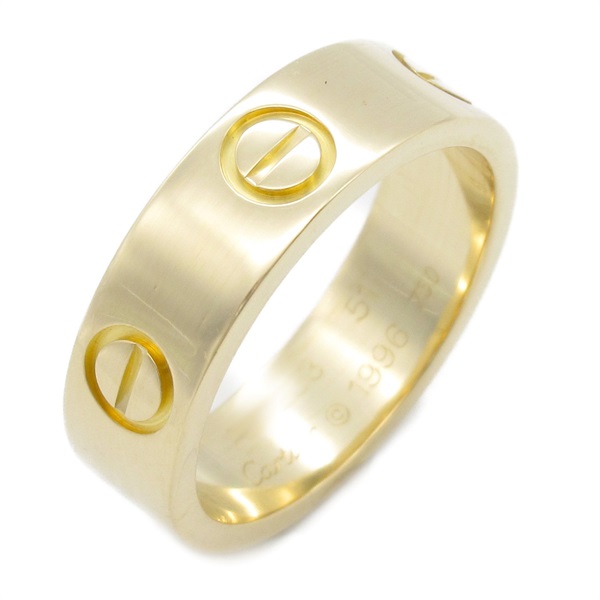 CARTIER Love Ring K18 YG Yellow Gold Used #51