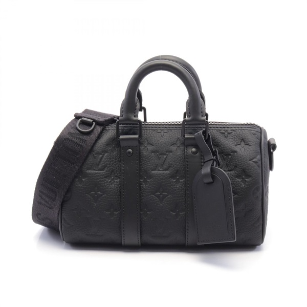 LOUIS VUITTON Keepall Bandouliere 25 Hand bag 2WAY M20900 Taurillon Leather Noir