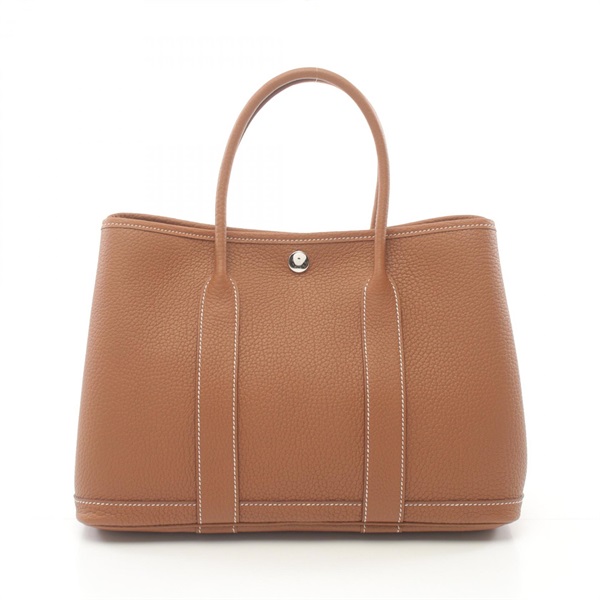 HERMES Garden party TPM Tote Bag W Negonda leather Gold SHW