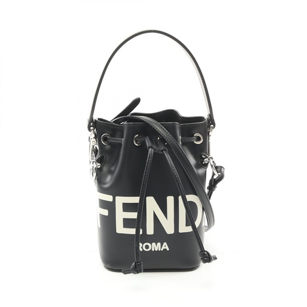 FENDI Mini Mon Tresor Hand shoulder crossbody bag 8BS010 leather Black Used