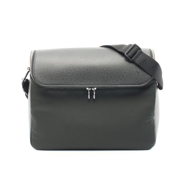 LOUIS VUITTON Taimir Shoulder Bag M30862 Taiga Nylon leather Ardoise Used mens