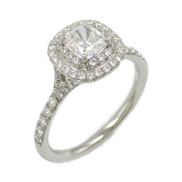 TIFFANY＆CO soleste Ring Pt950 Platinum Diamond Clear Used US#6.5