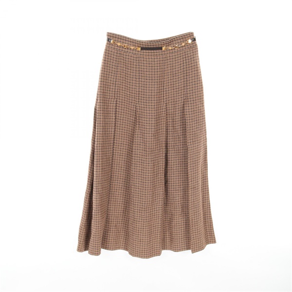 GUCCI GG Marmont long skirt jupe #36 652132 Fabric Brown Used