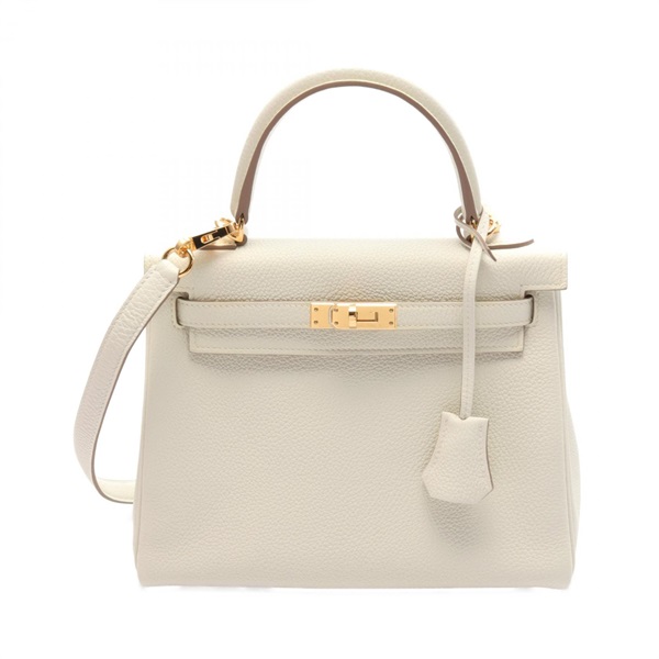 HERMES Kelly 25 Hand bag B BGN964SX Togo leather mushroom Used GHW