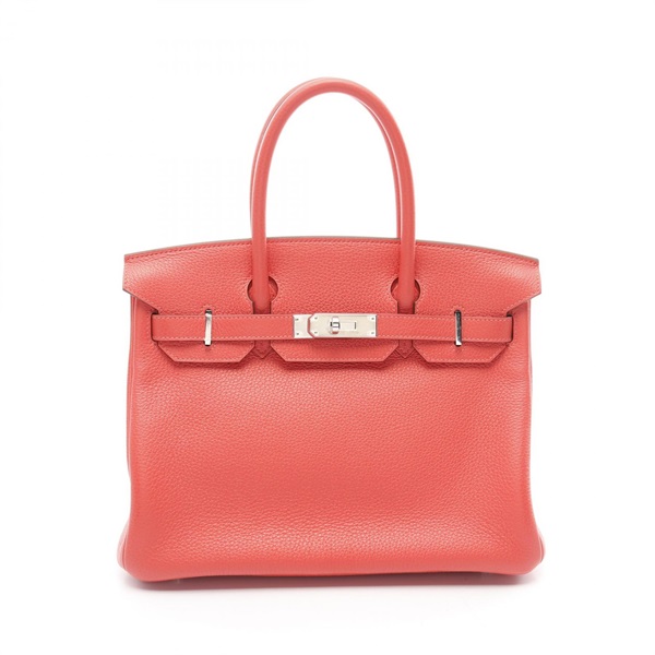 HERMES Birkin 30 Verso Handbag Clemence leather Rose jaipur Orange Used Women Z