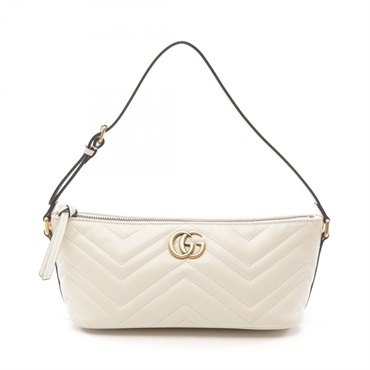 GUCCI GG Marmont Handbag 739166 leather Beige Used Women