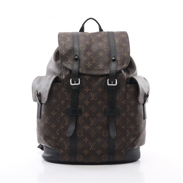 LOUIS VUITTON Christopher PM Backpack M43735 Monogram macassar Brown Black Used