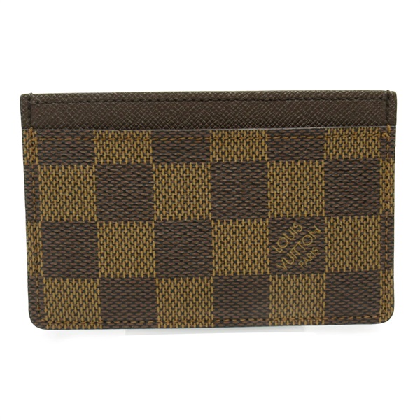 LOUIS VUITTON Porto Cult Simple Card Case N61722 Damier Brown Ebene Used unisex