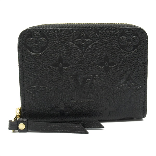 LOUIS VUITTON Zippy coin purse wallet M60574 Monogram empreinte leather Noir LV