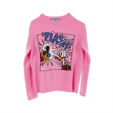 GUCCI Disney Donald Duck knitwear sweater S size 652620 wool Pink Used