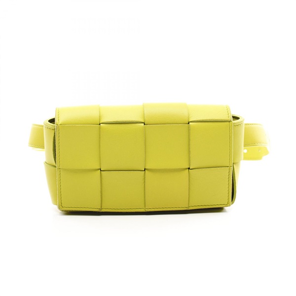 BOTTEGA VENETA Maxi Intrecciato Waist bag 668572 leather Green Used Women