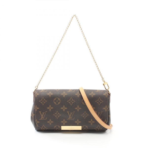 LOUIS VUITTON Favorit PM 2way Handbag M40717 Monogram canvas Brown Used Women LV