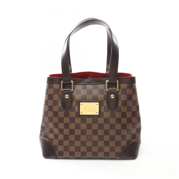 LOUIS VUITTON Hampstead PM Hand Tote Bag N51205 Damier canvas Brown Ebene Used