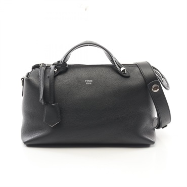 FENDI BY THE WAY MEDIUM 2way shoulder Handbag 8BL124 leather Black Used Women