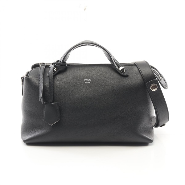 FENDI BY THE WAY MEDIUM 2way shoulder Handbag 8BL124 leather Black Used Women