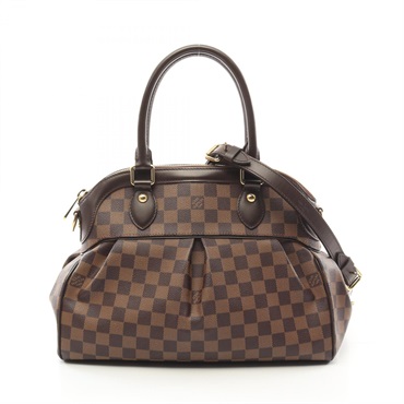 LOUIS VUITTON Trevi PM 2way Handbag N51997 Damier canvas Ebene Used Women LV
