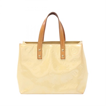 LOUIS VUITTON Lead PM Tote Handbag M91144 Vernis leather Beige Used Women LV