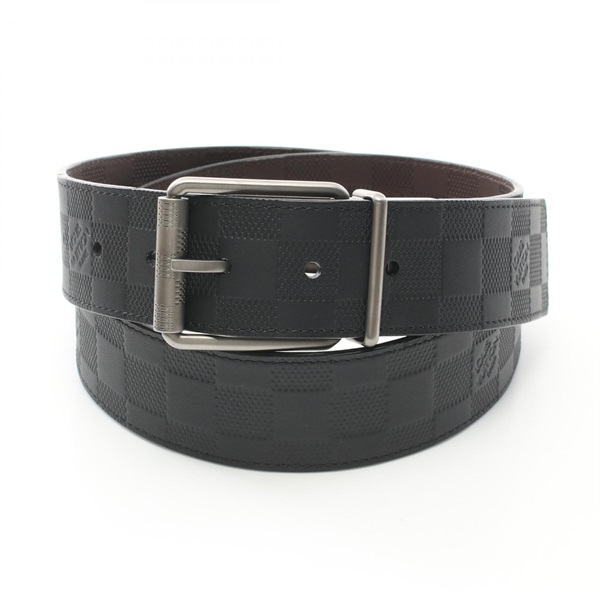 LOUIS VUITTON Ceinture belt M9150 Damier Infini leather Meteor Onyx Used mens LV