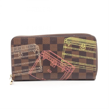 LOUIS VUITTON Zippy Around long wallet N63026 Damier Trunk Brown Used Women LV