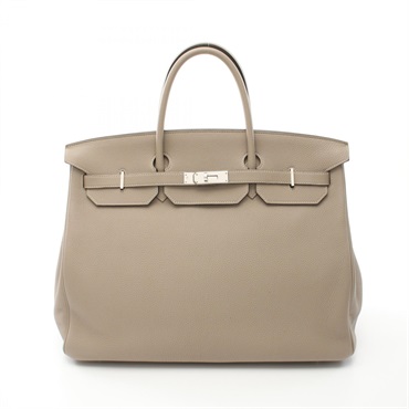 HERMES Birkin 40 Hand bag T Togo leather Gris tourterelle Used SHW