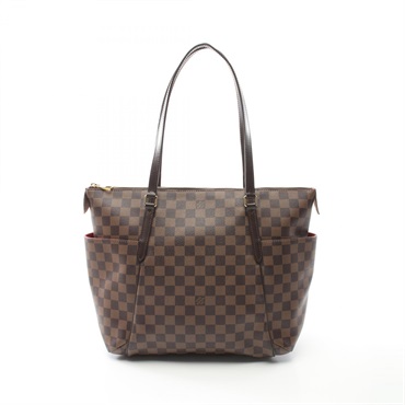 LOUIS VUITTON Totally MM Tote Bag N41281 Damier canvas Brown Ebene Used Women LV