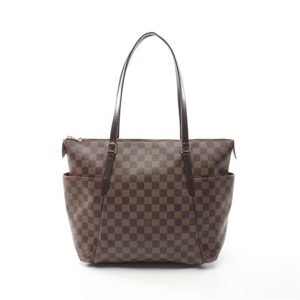 LOUIS VUITTON Totally MM Tote Bag N41281 Damier canvas Brown Ebene Used Women LV