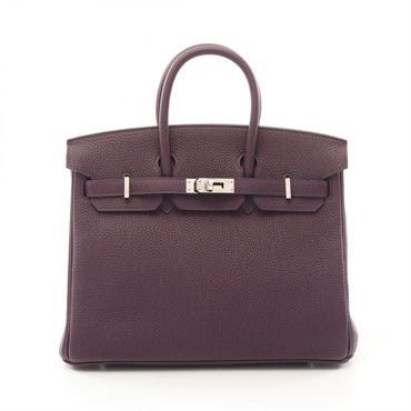 HERMES Birkin 25 Hand bag U Togo leather Cassis Used SHW
