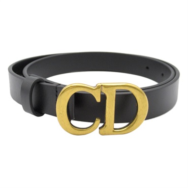 Christian Dior belt ceinture 60-MA-0290 leather Black Used