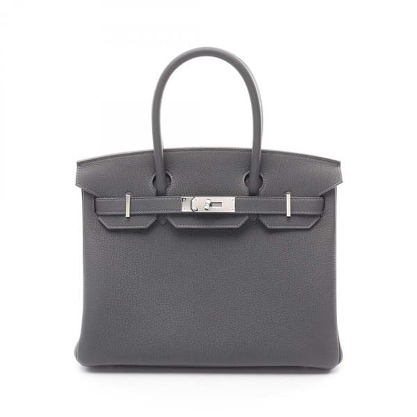 HERMES Birkin 30 Hand bag W HA902 Togo leather Gris Misty SHW