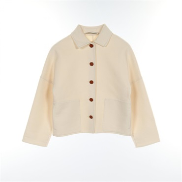 HERMES Sellier button knitwear jacket #36 3H0102DA cashmere White Used