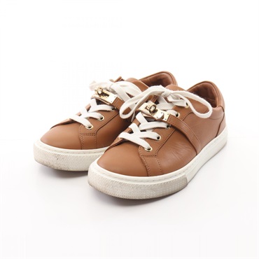 HERMES day kelly buckle sneakers shoes #35.5 222896ZJI leather Brown Used GHW