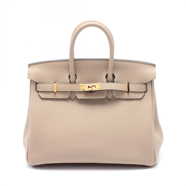 HERMES Birkin 25 Hand bag C Togo leather Gris tourterelle Used GHW