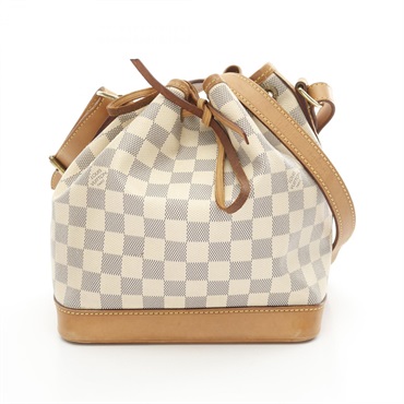 LOUIS VUITTON Noe BB Shoulder Bag N41220 Damier Azur canvas leather White Used