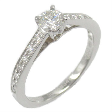 Boucheron Beloved Solitaire Ring Pt950 Platinum Used women US size 5.25 #50