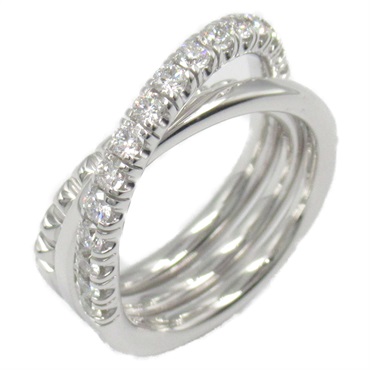 CARTIER Etincel de Cartier Diamond Ring 18KWG Gold Used women US size 5.75 #51