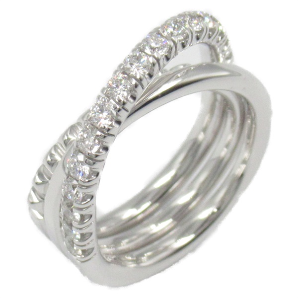 CARTIER Etincel de Cartier Diamond Ring 18KWG Gold Used women US size 5.75 #51