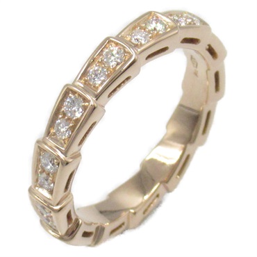 BVLGARI Serpenti Viper Diamond Ring 18KPG Rose Gold Used women US size 5.25 #50