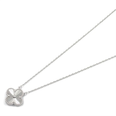 Van Cleef & Arpels Vintage Alhambra Necklace 18KWG White Gold Used women Pendant