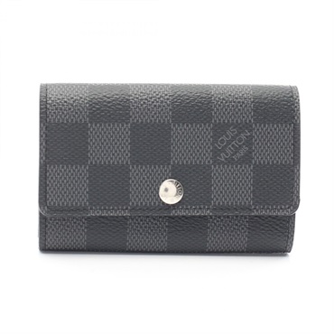 LOUIS VUITTON Multicles 6 key holder N62662 Damier graphite canvas Black Used LV