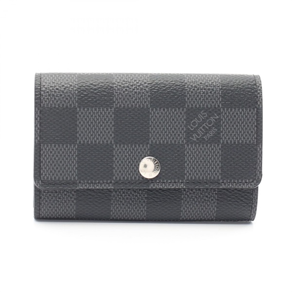 LOUIS VUITTON Multicles 6 key holder N62662 Damier graphite canvas Black Used LV