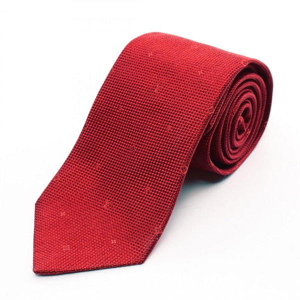 LOUIS VUITTON Monogram Tie silk Red Used mens LV