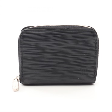 LOUIS VUITTON Zip wallet coin purse M60152 Epi leather Black Used mens LV