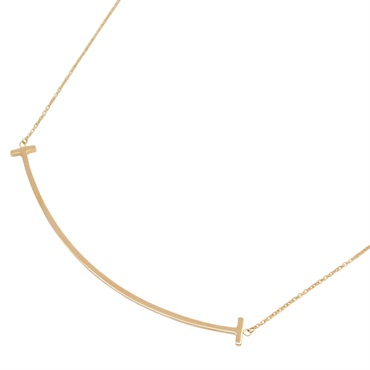 TIFFANY＆CO T Smile Large Necklace 18KPG Pink Rose Gold Used unisex
