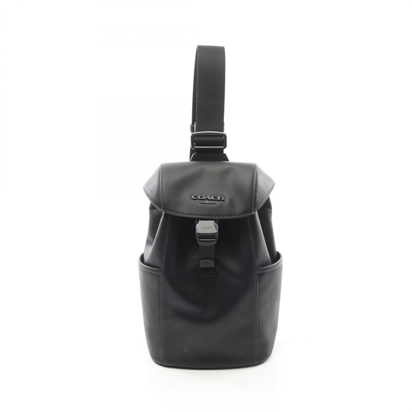 COACH Racer Pack Waist bag crossbody CU111 leather Black Used mens