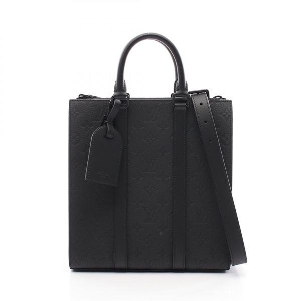 LOUIS VUITTON Sac Plat Cross Tote shoulder crossbody Bag M21884 Taurillon noir