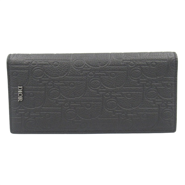 Christian Dior Vertical ZIP long wallet Bi-fold purse 2ESBC002FLG-H00N leather