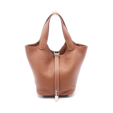 HERMES Picotin Lock Eclat PM Hand bag Y Taurillon Clemence Swift Gold Nata SHW
