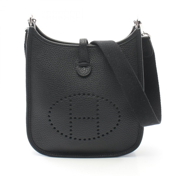 HERMES Evelyne TPM Amazon Shoulder crossbody Bag B Taurillon Clemence Black SHW