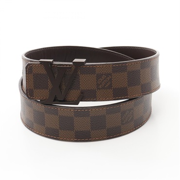 LOUIS VUITTON Ceinture LV Initial belt M9807 Damier canvas Ebene Used unisex